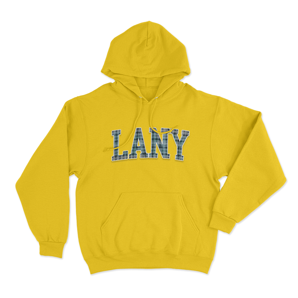 Plaid LANY Collegiate Unisex Hoodie Yellow Plaid LANY Collegiate Unisex Hoodie Yellow