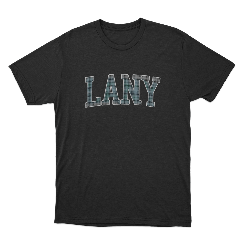 Plaid LANY Collegiate Unisex T Shirt Black Plaid LANY Collegiate Unisex T Shirt Black