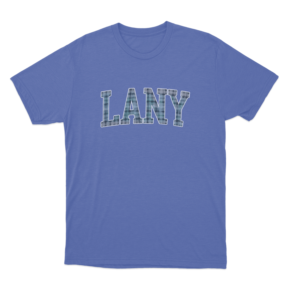 Plaid LANY Collegiate Unisex T Shirt Blue Plaid LANY Collegiate Unisex T Shirt Blue