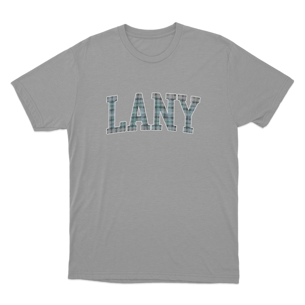 Plaid LANY Collegiate Unisex T Shirt Grey Plaid LANY Collegiate Unisex T Shirt Grey