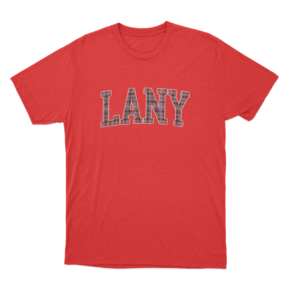 Plaid LANY Collegiate Unisex T Shirt Red Plaid LANY Collegiate Unisex T Shirt Red