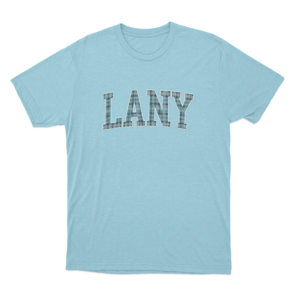 Plaid LANY Collegiate Unisex T Shirt Sky Blue Plaid LANY Collegiate Unisex T Shirt Sky Blue