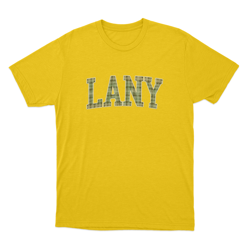 Plaid LANY Collegiate Unisex T Shirt Yellow Plaid LANY Collegiate Unisex T Shirt Yellow